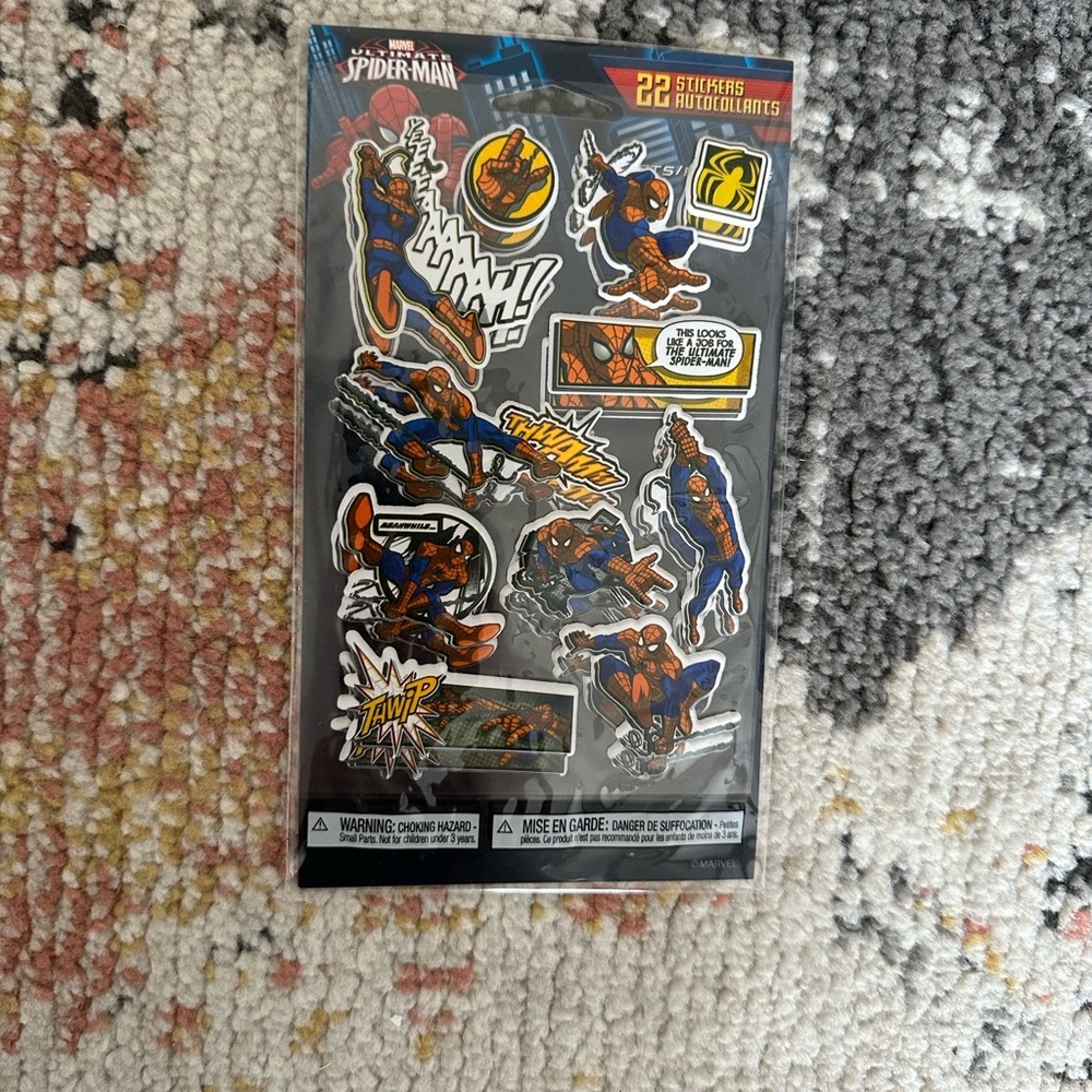New Spiderman Puffy Stickers by American Greetings, set of 22 - Picture 2 of 5